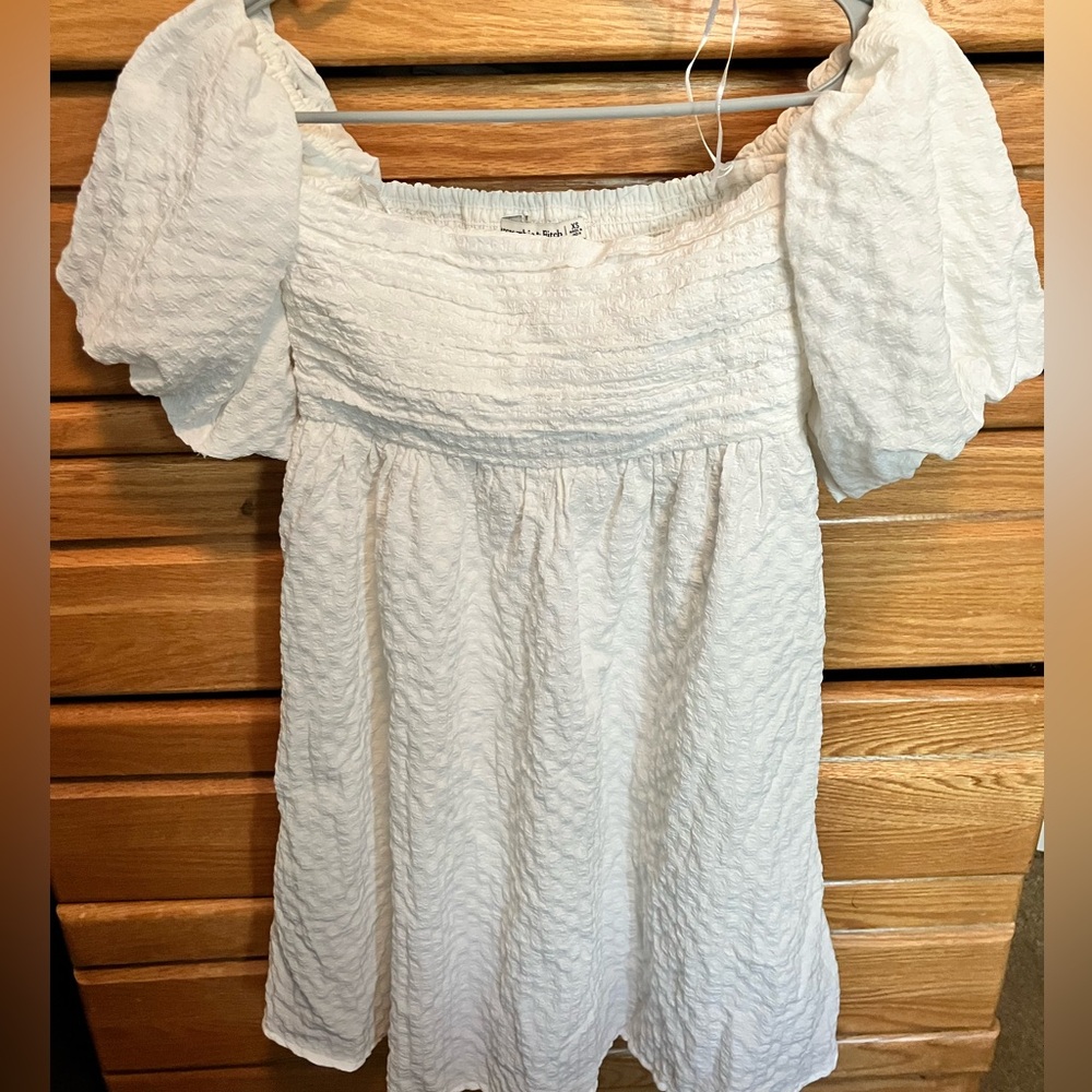 Abercrombie & Fitch Puff Sleeve Wrap Mini Dress